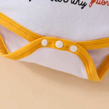 Infant Baby Clothes Sets Boys Girls Long Sleeve Cartoon Prints Romper Bodysuit Striped Pants Hat 3Pieces Outfits Baby Clothing 5