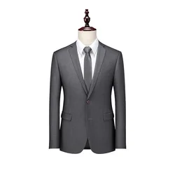 grey/black Blazers2023 Men Slim Fit Business Blazers Jacket Formal Office Casual Slim Fit Blazer 6XL Big Size Formal Suit Jacket