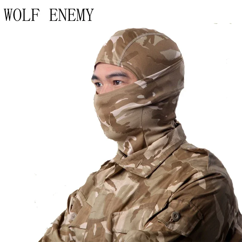 New Elastic Tactical Hood Mask Quick Dry Hunt Full Face Mask Paintball War Game Helmet Hunting Face Hunting Cap