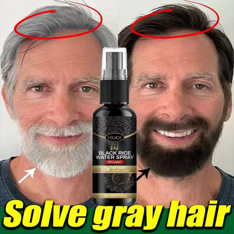 Sérum de traitement pour cheveux gris et blancs, couverture de cheveux blancs au noir, document naturel, spray de réparation, anti-perte, restauration de cheveux, soins capillaires sains 1 Sérum de traitement pour cheveux gris et blancs, couverture de cheveux blancs au noir, document naturel, spray de réparation, anti-perte, restauration de cheveux, soins capillaires sains 1