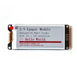 Enhanced E-Paper Display Screen with Multi-Color Options (2.9-Black-White-Red)