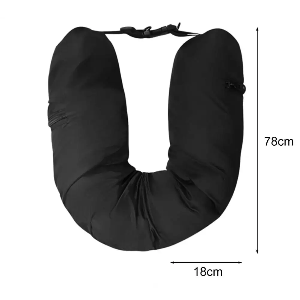 Travel Neck Pillow Self-filling Travel Pillow Portable Stuffable Neck Pillow for Travel with Refillable Support Cushion for Car 4