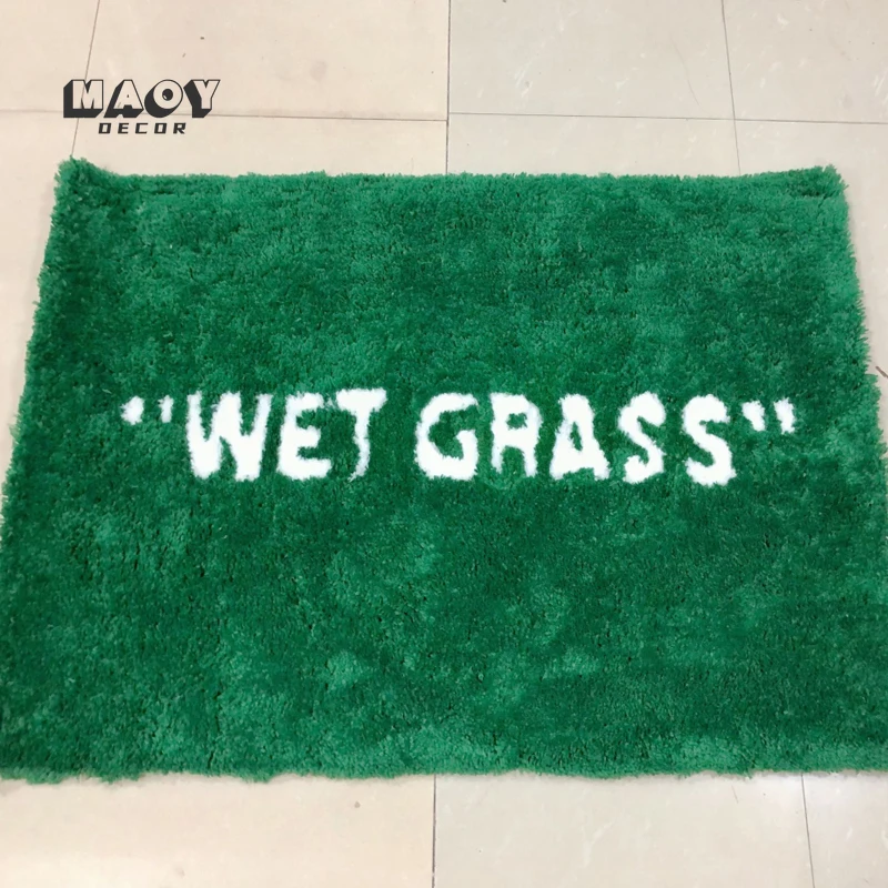 Wet Grass Carpet Luxury Brand Green Area Living Room Floor Mat