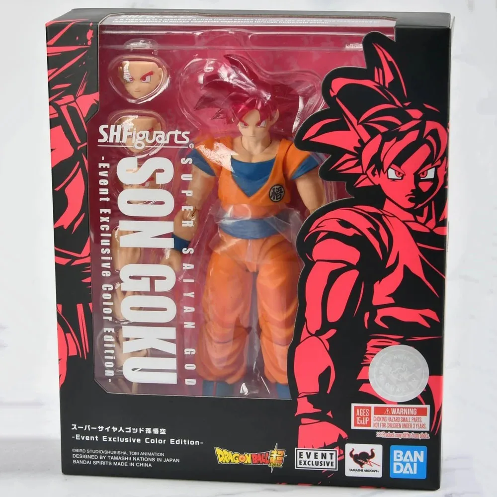 SHF Dragon Ball Z Super Saiyan God Red Hair Son Goku 6 Action Figure Toy -  AliExpress