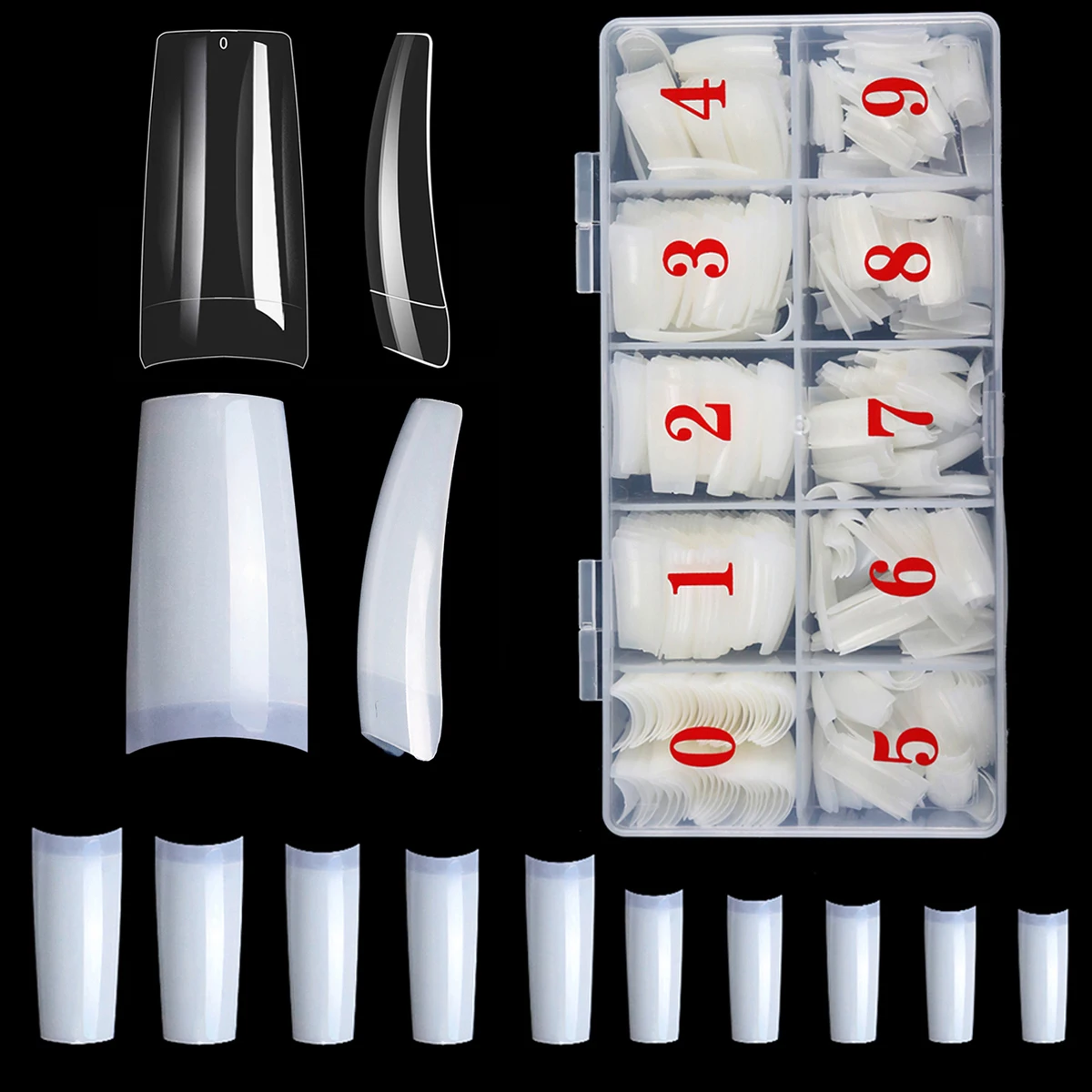 500pcs Clear French Nail Tips for DIY Manicure