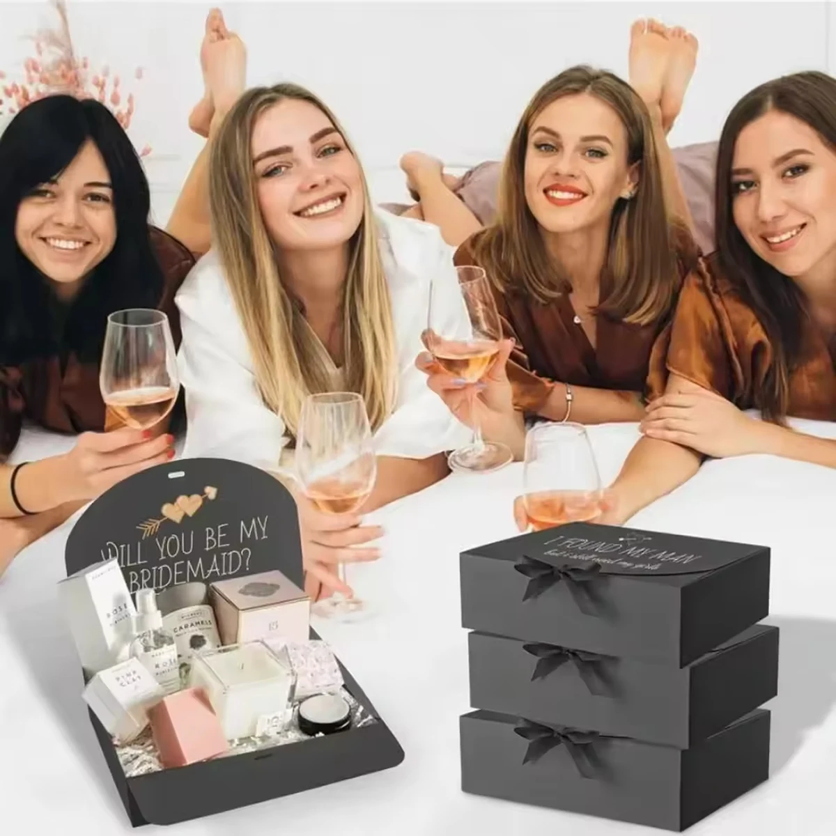 Black Covered Gift Box Party Gift
