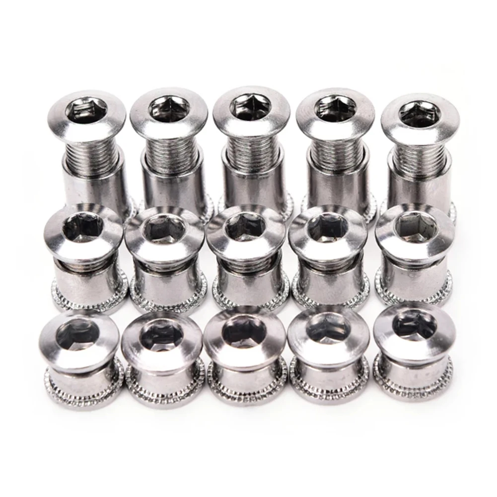 

Cycling Tool Chainring Screws Stainless Steel Single/Double/Triple Bolts Corrosion-Resistant Mountain Bike Parts Silver