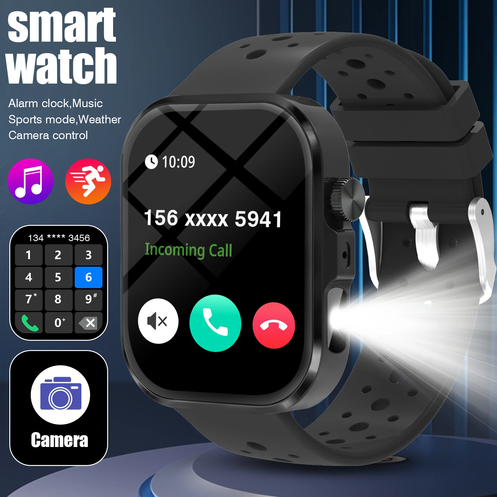 1Pc Smart Watches,HD Touch Screen, Multi-Sport Modes, Sedentary Reminder, Calculator,Christmas/New Year/Birthday Watch Gifts 1