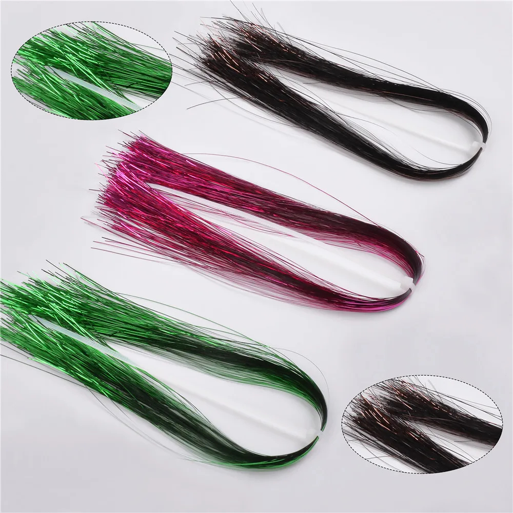 10 Packungen Fliegenbindematerial, glänzende Kristall-Blitzlinie, 10 Farben, holografische Flashabou Tinsels-Linie, Fliegen, Werkzeug zur Herstellung von Angelködern – Detail 4
