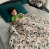 Kangobaby New Design 2pcs Set Double Layers 100% Cotton Newborn Baby Muslin Swaddle Blanket 5