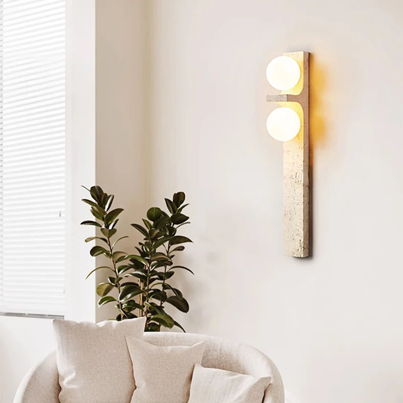 Japan Style LED Decor Wall Lamp Creative Fashion Stone Glass Home Light Bar Bedroom Foyer Lighting Fixtures