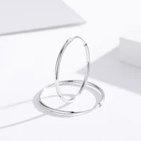 7mm-25mm Real 925 Sterling Silver Round Circles Small Endless Hoop Earrings For Women Girls Piercing Body Jewelry Gift 1