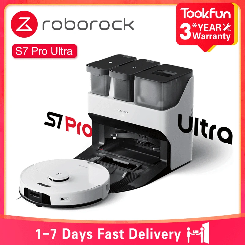 2022 Roborock S7 Pro Ultra Robot Vacuum Cleaner 5100pa Cyclone Suction