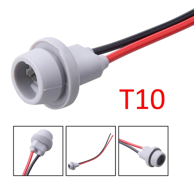 10 stücke T10 W5W 147 501 12V Auto Buchse Stecker Halter Basis mit  Kabelbaum Stecker und Spielen Drehen lampe Halter - AliExpress