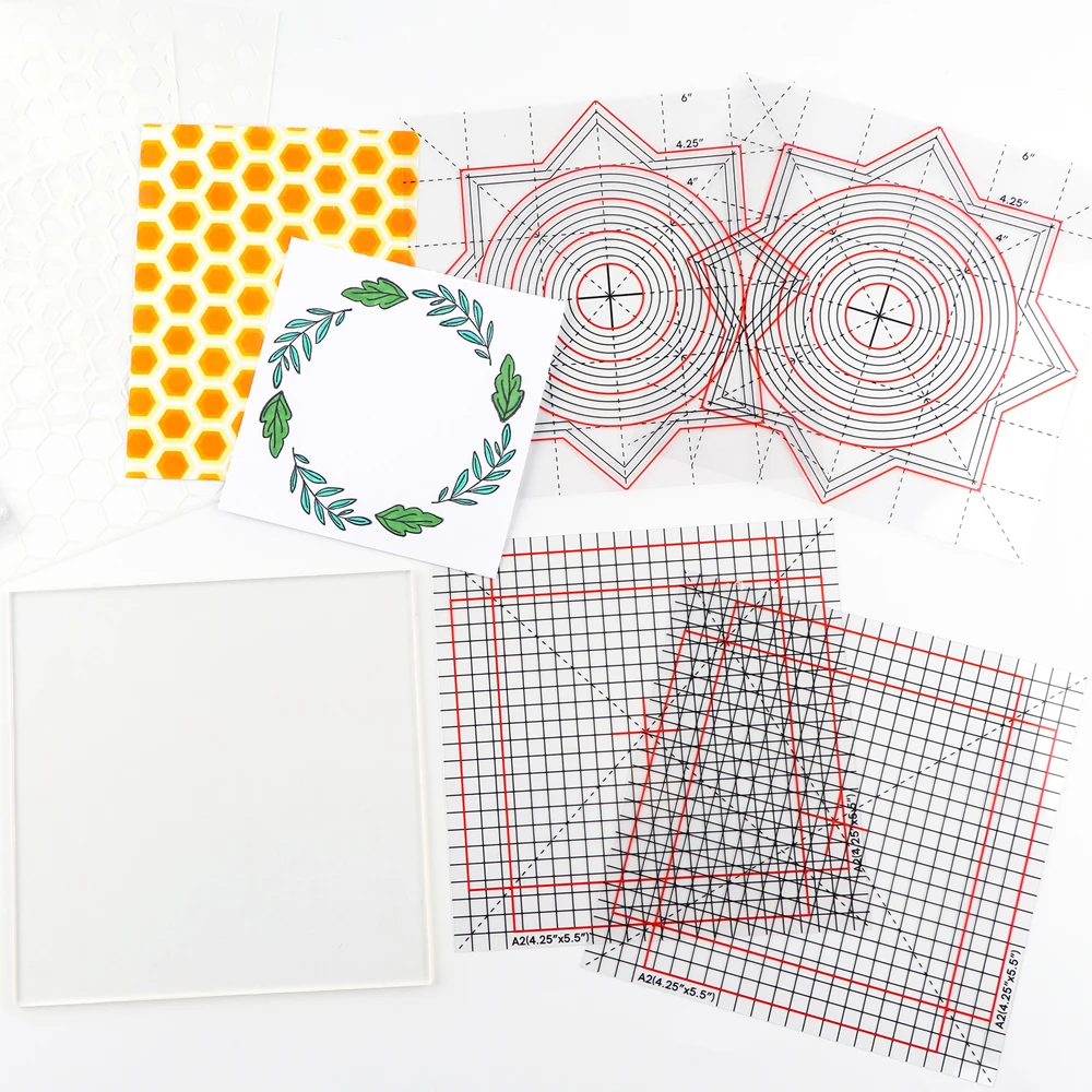 Bundle Deal for Grip Mat with Printed Guides Photopolymer Non-Slip Sticky Mats Fit in Stamp Positioning Tool Multi-Use NEW