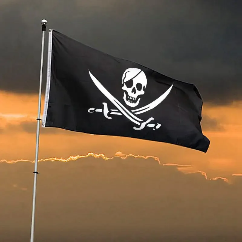 60*90cm Piraten Banner Piraten Thema Geburtstag Party Dekorationen Piraten Schiff Schädel Wimpel Flaggen für Halloween Party decor Cosplay – Detail 7