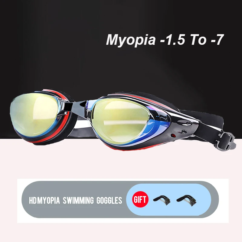 Swimming Goggles Myopia Adult Men Women Silicone HD Clear Anti Fog Anti-Uv Swim Eyewear Goggles