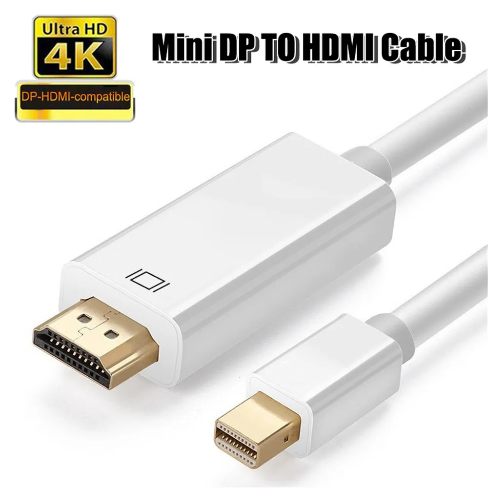

4K Mini Displayport To HDMI-Compatible Cable Adapter HD 1080P Mini DP Port Converter For Apple MacBook Air Pro PC TV Projector