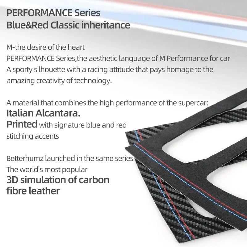 For BMW F20 F21 F22 Serie 1 2 M235i Made of Alcantara Car Air Conditioner CD Panel Trim Cover M Performance Sticker Accessories car interior trim