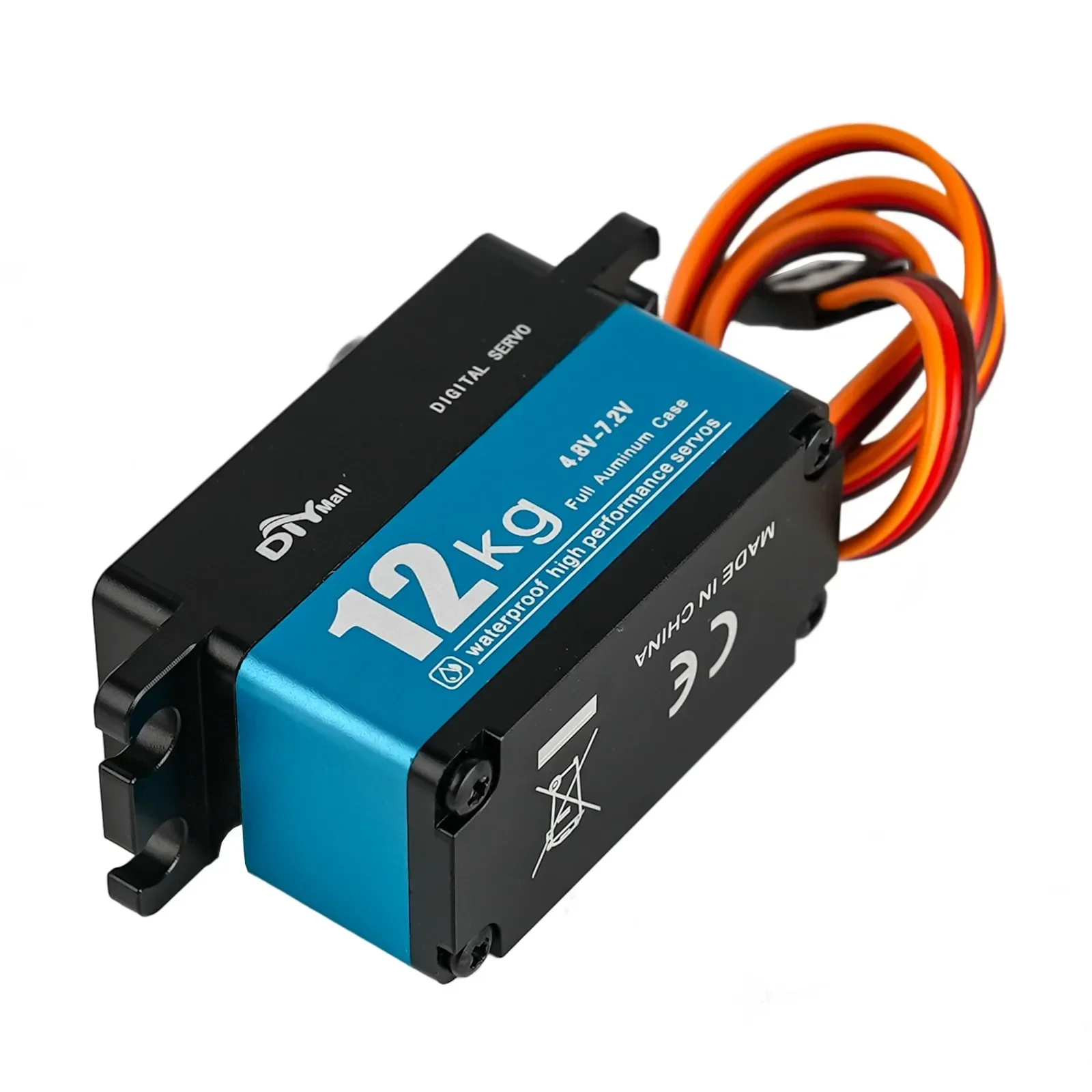 Tonysa Servo Digitale RC da 12 kg, Servo Ad Ingranaggi a Torsione Grande con Ingranaggi in Metallo Ad Alta Torsione, per Aeroplano RC, Auto RC 1:10, Barca RC