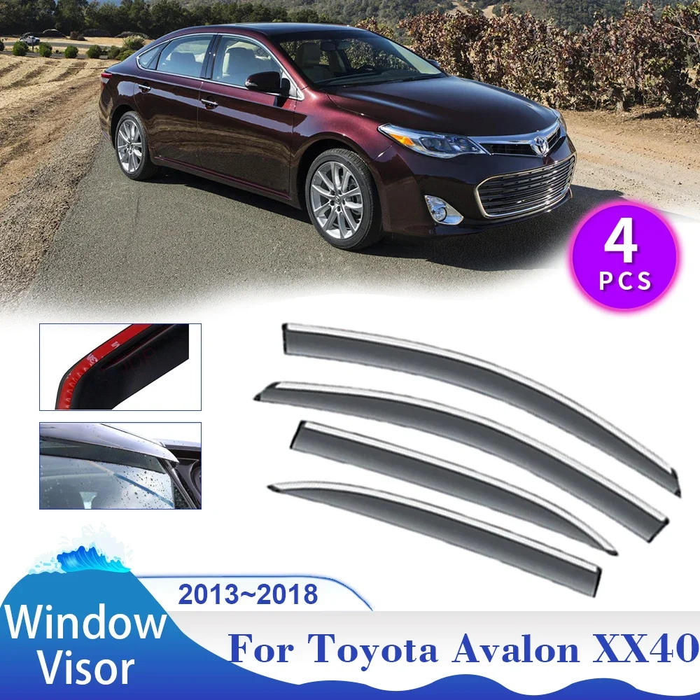 

Window Visor for Toyota Avalon XX40 XLE 2013~2018 Car Side Sun Rain Guard Deflector Awnings Shelters Vent Smoke Cover Accessorie