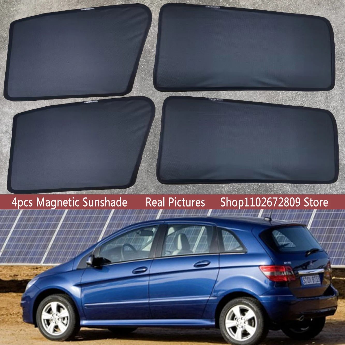 

Magnetic Car Sunshade Shield Windshield Frame Curtain Sun Shade Accessories For Mercedes-benz B200 B260 B160 B170 B180 2005-2011