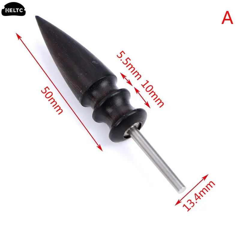 1pcs Leather Edge Polishing Slicker Flat/Pointed Head Sandalwood Leathers DIY Tool Sanders Grinding Head Burnisher Craft Polish