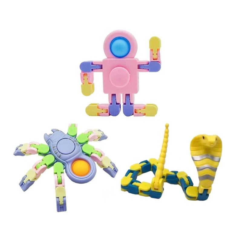 

Anxiety Toy Robot Fidgets Rotating Spinner Chain Children Party Favor Gift