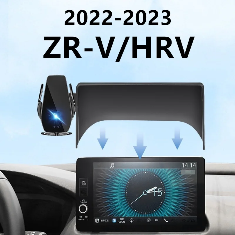 

2022 2023 для Honda ZRV HRV Автомобильный держатель для экрана телефона Беспроводное зарядное устройство модификация навигации внутренний размер 10,1 дюйма