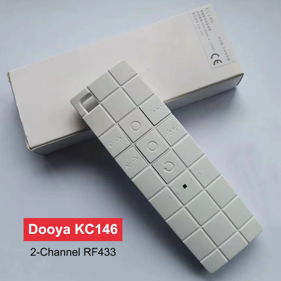 Dooya KC146 DT52E/KT/DT82TN/KT320E/dt360e와 같은 Dooya RF433 커튼 모터 용 2 채널 RF433 리모콘