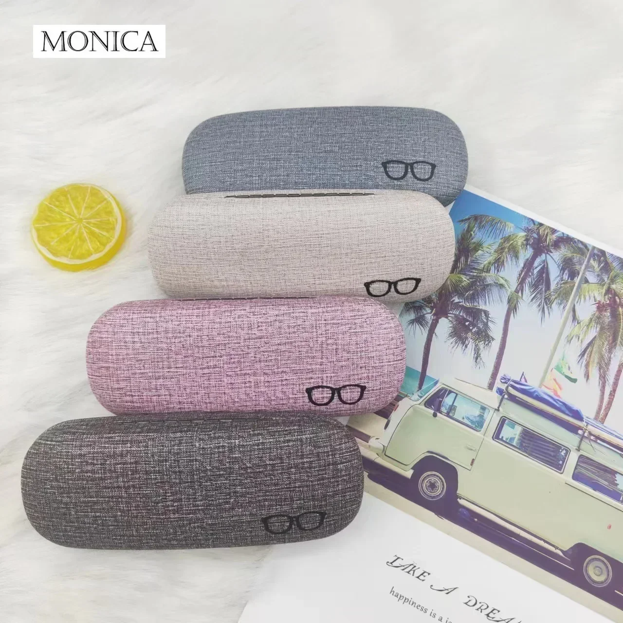 Glasses Case Zipper Eyewear Box for Men Women Sunglasses Eyeglasses
