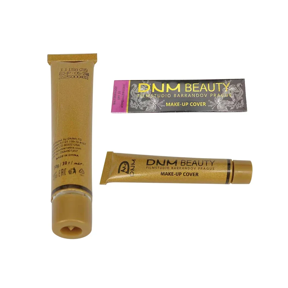 DNM Small Gold Tube Concealer Foundation Balm Covers Acne Scars Freckle Scars Tattoo Redness Dark Circles Freckle Powder Makeup liquid foundation stick foundation waterproof foundation makeup cosmetics makeup cream