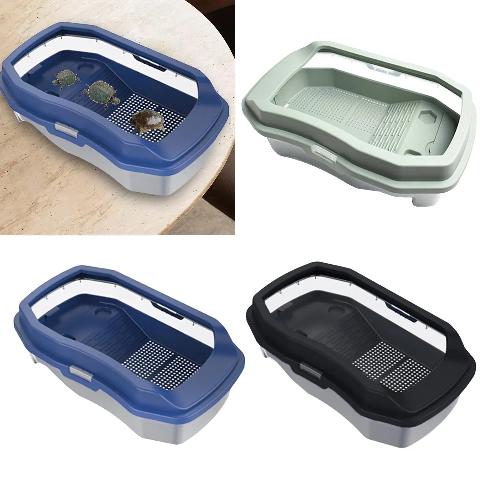 Turtles Tank Aquarium Turtle Habitat Reptile Habitat For Pet Turtle Small Amphibious Creatures Terrapin Resting Hatching aquarium tank vivarium box reptile egg incubator reptile basking platform