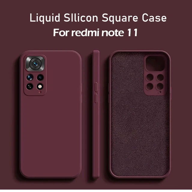 Xiaomi Redmi Note 11 Pro Plus Funda de silicona cuadrada Funda