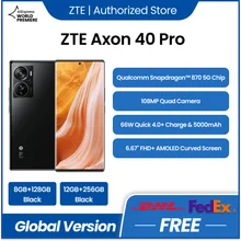 ZTE Axon 40 Pro 5G Smartphone DHL/FedEx Free Shipping  6.67'' FHD AMOLED 144Hz Flexible Curved Screen Cellphone 108MP UHD