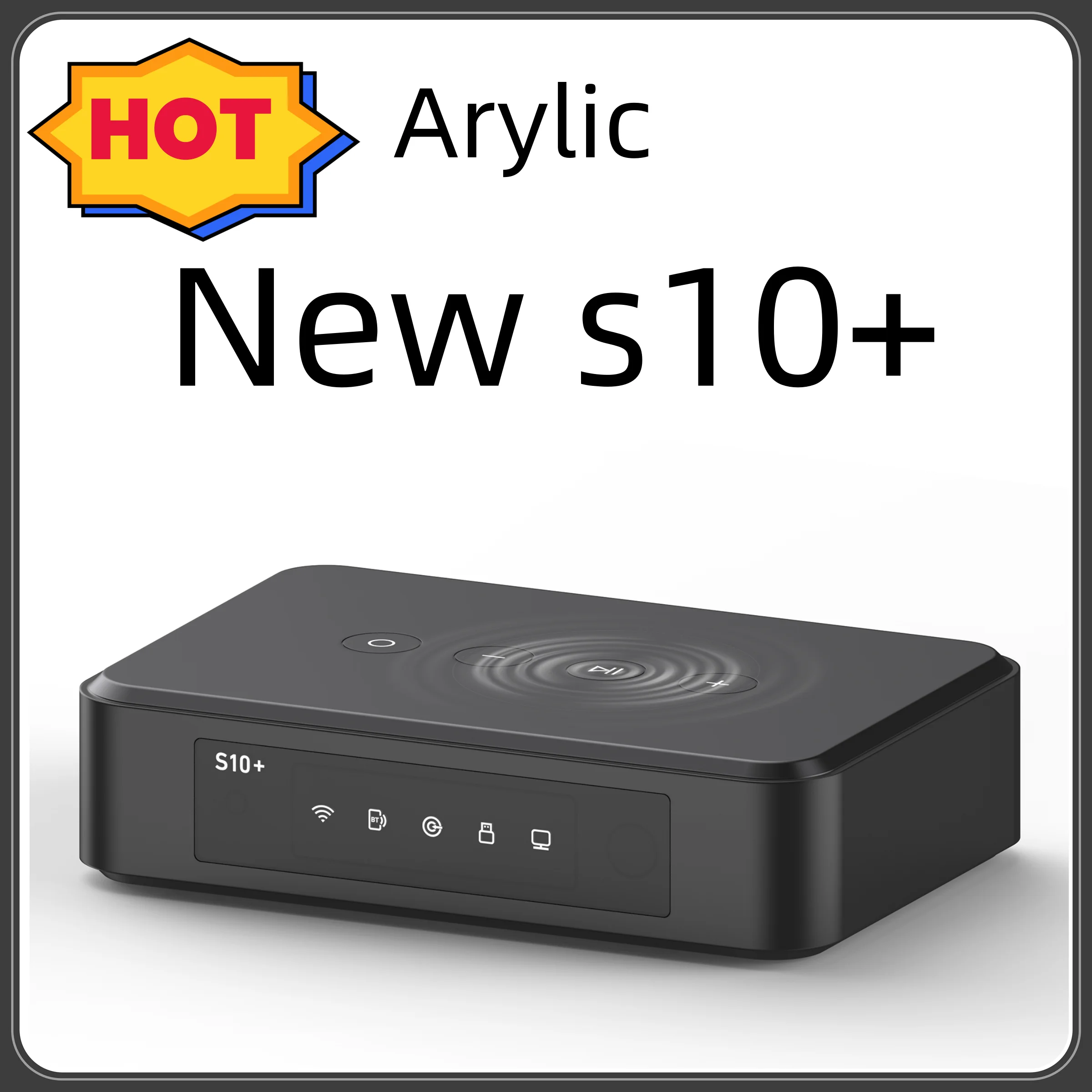 Arylic S10+ Wireless Music Streamer 3.5mm Jack Aux Bluetooth Audio Receiver for PC Multiroom