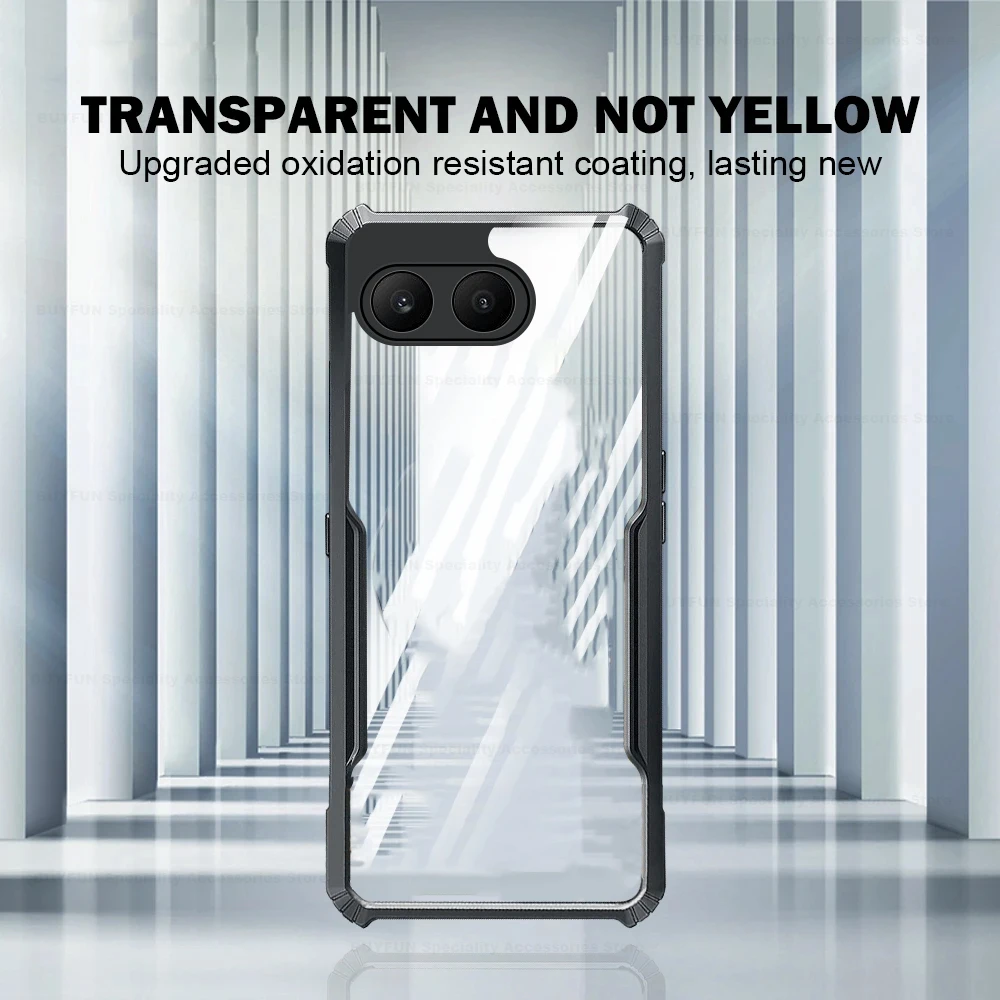 High-Quality Transparent Acrylic Shockproof Case - Hard PC+TPU Protection