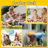 6/12/24 Set Mini Ducks with Mini Hats Necklace and Sunglasses Duck Toy for Shower Birthday Swimming Party Gift Favor Decorations 6