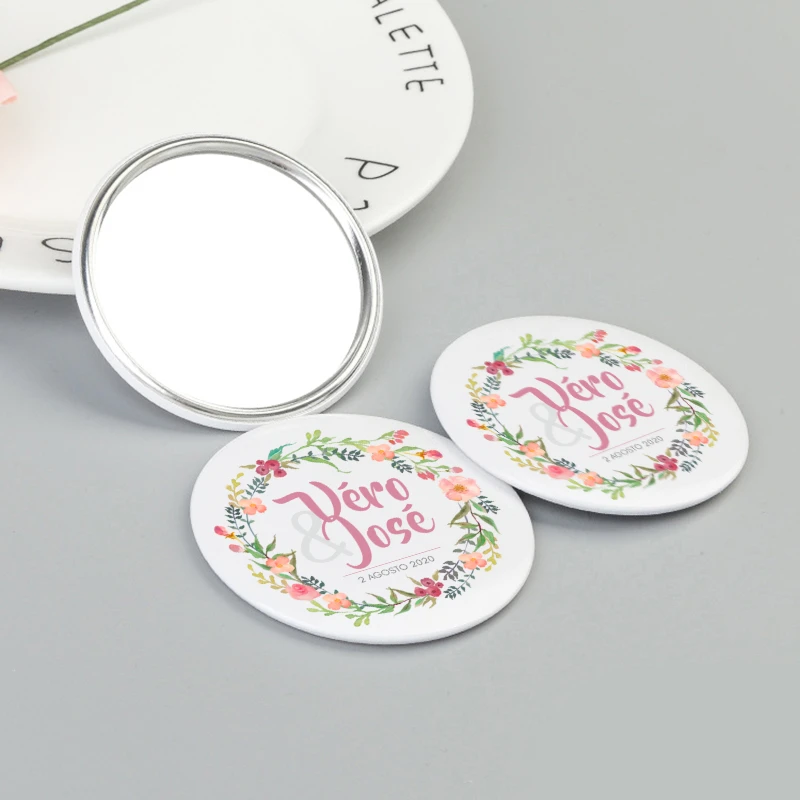 boda de espejo de maquillaje personalizado, bolso de bolsillo, espejo, regalo de boda personalizado para invitados, 20 piezas|Obsequios para fiestas| - AliExpress