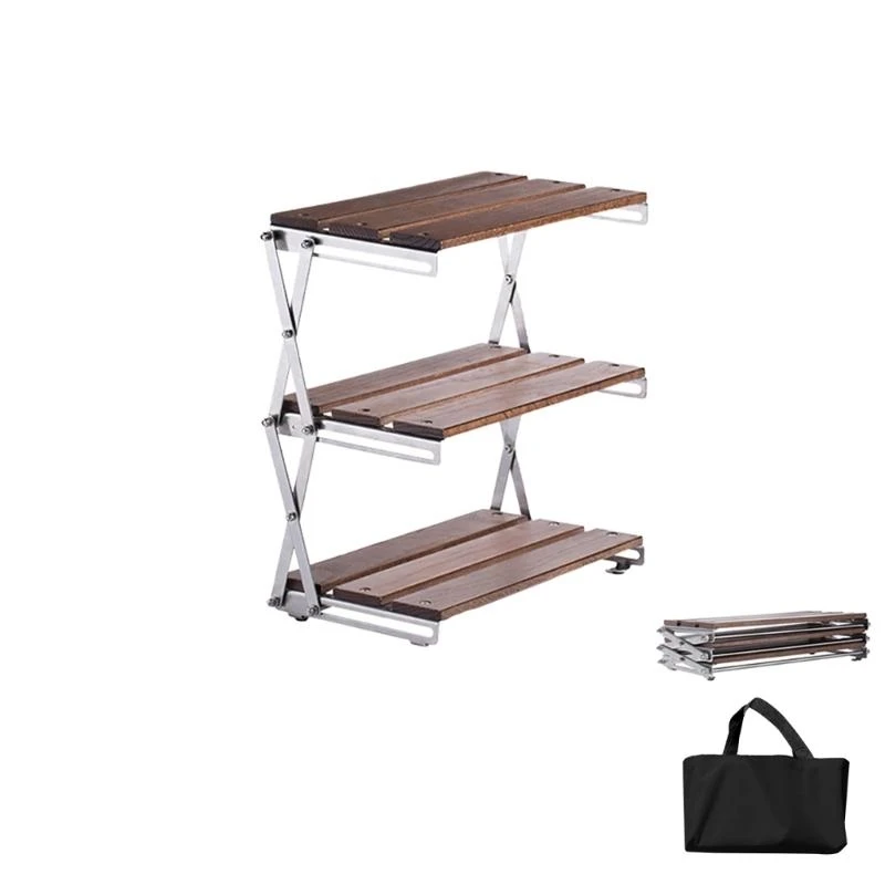 Camping Folding Storage Rack Display Organisatoren faltbare Rack mit 3 Schicht 69HD – Detail 9
