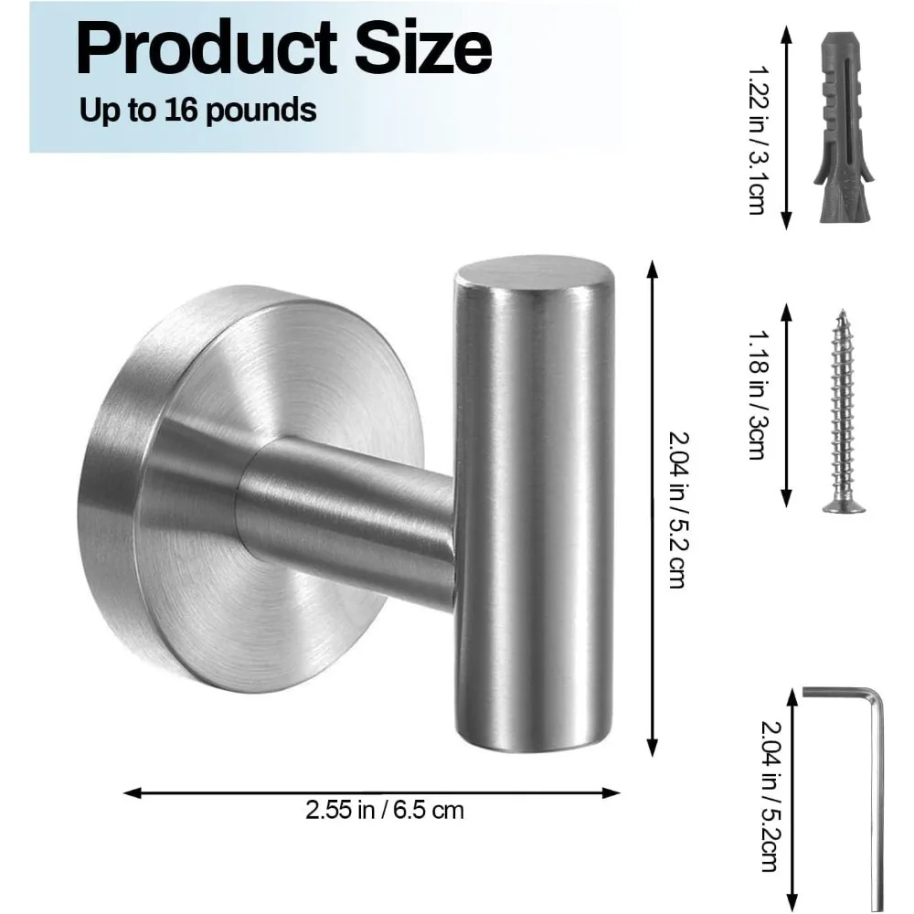 Gancho Baño Perchero De Pared Para Bau00f1o Con Ganchos Acero