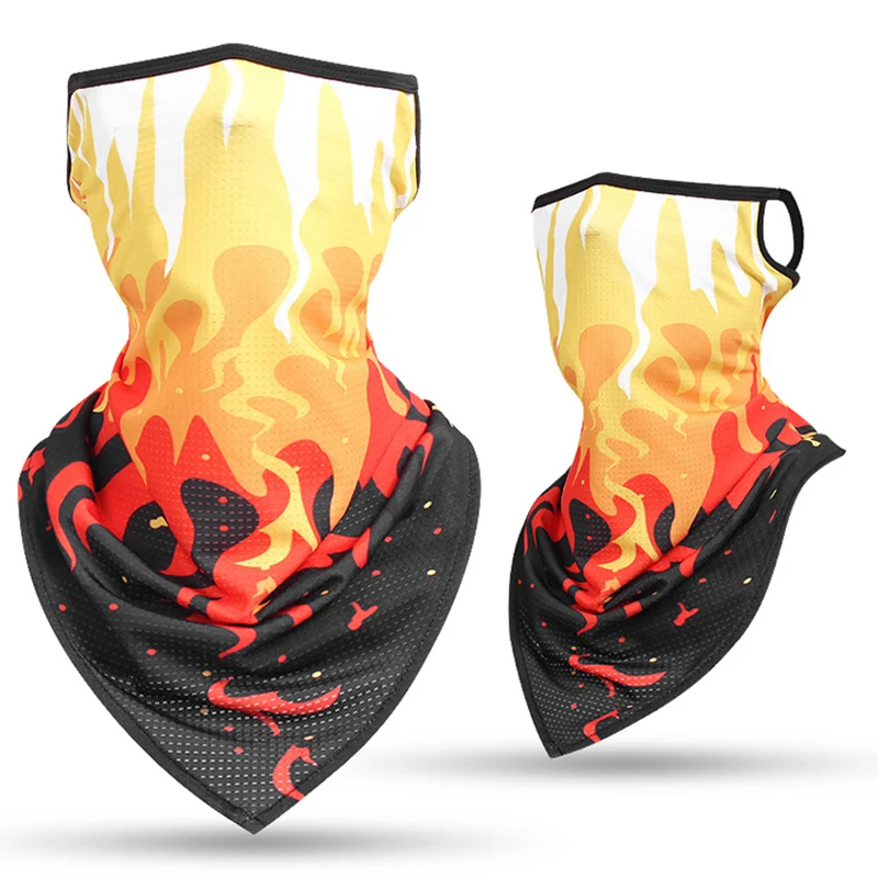 Outdoor Breathable Anti-UV Bandana Printing Sun Protection Cycling Fishing Face Cover Mesh Neck Gaiter Scarf Mask Men Women for Bandana Scarf Sun Protection Mask Sun Protection Scarf