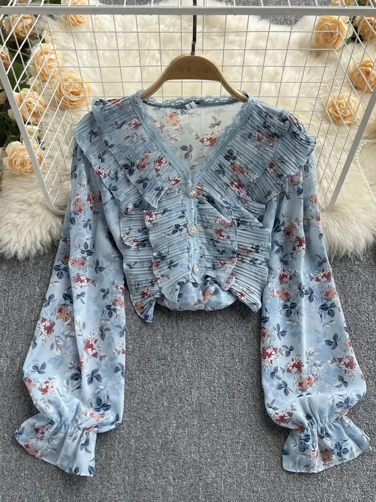 ounce Floral Ribbon blouse 韓国 Sf41405c36bd244aea57a2c1ffce9e