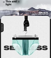 Sous-vêtements pour hommes en soie glacée, 4 pièces, sans couture, ultra-fins, double couche, respirants, taille moyenne, sexy et légers 6