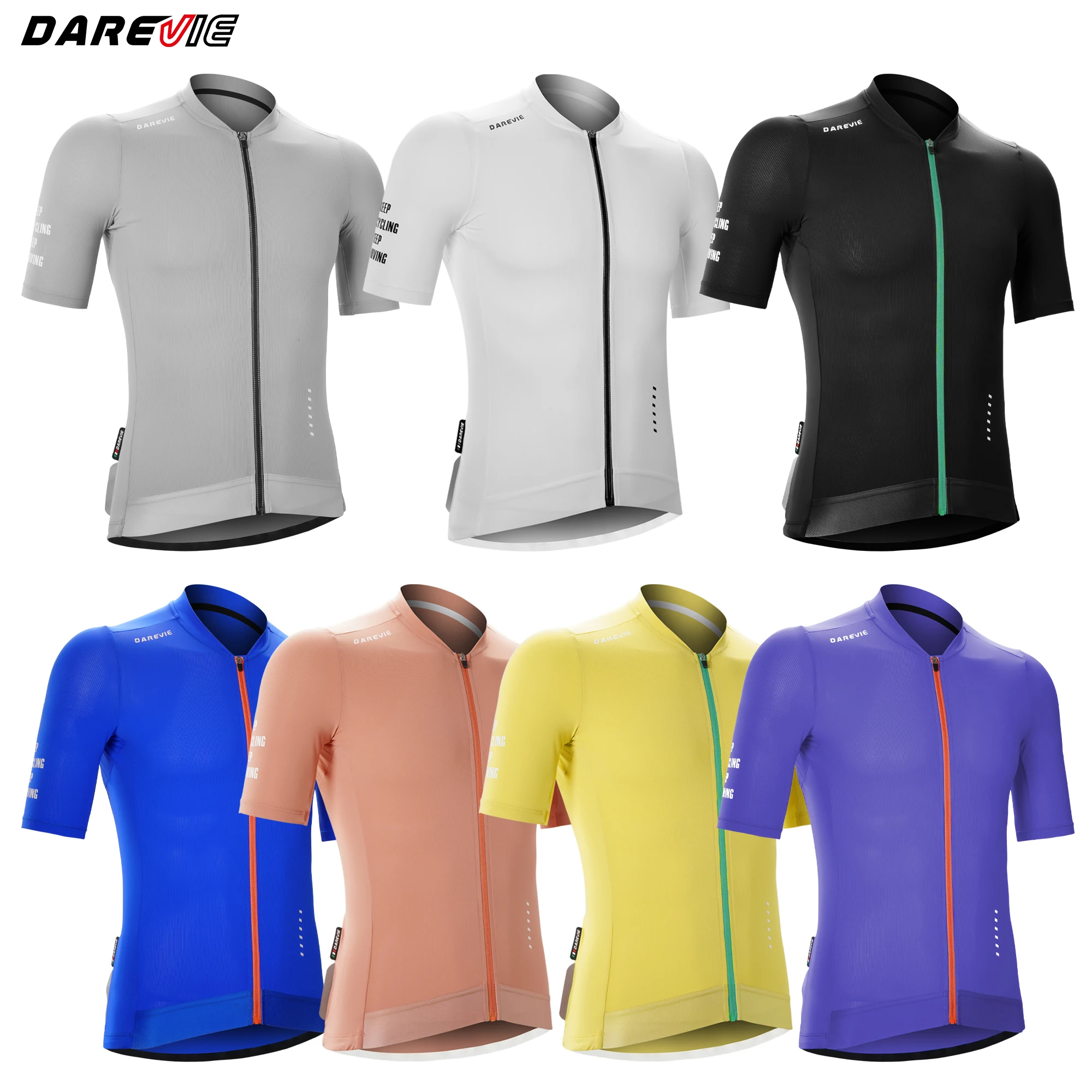 Maglia Ciclismo Uomo Manica Lunga Traspirante Con Tasche | Alta Visibilità E Strisce Riflettenti | Per MTB E Strada - 2