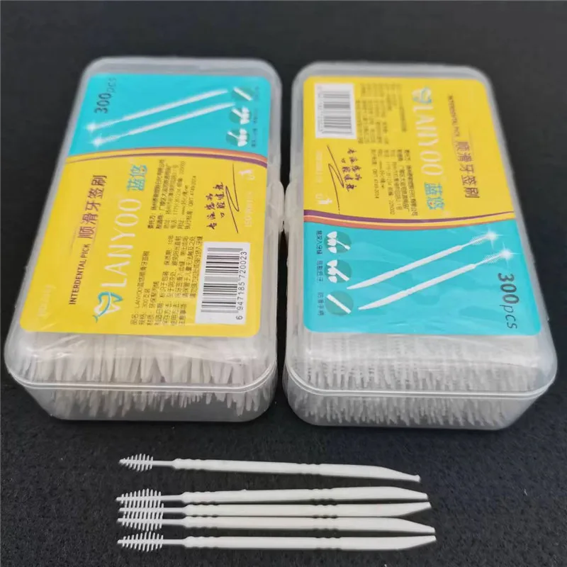 300 Pcs Oval Boxed Toothpick Tooth Stick Dental Oral Care Clean Teeth Food Residue Bamboo Sticks