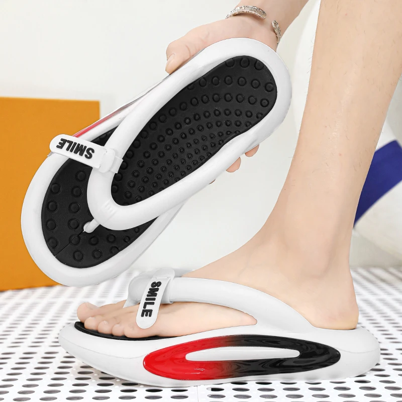 

2023 New Shoes Men Summer Men Flip Flops High Quality Beach Sandals Anti-slip Casual Shoes Man Slippers