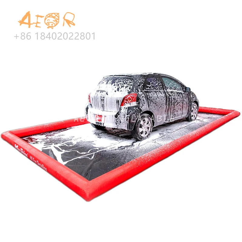 CommercialCustomizedWaterContainmentMatPvcPortableRedInflatable