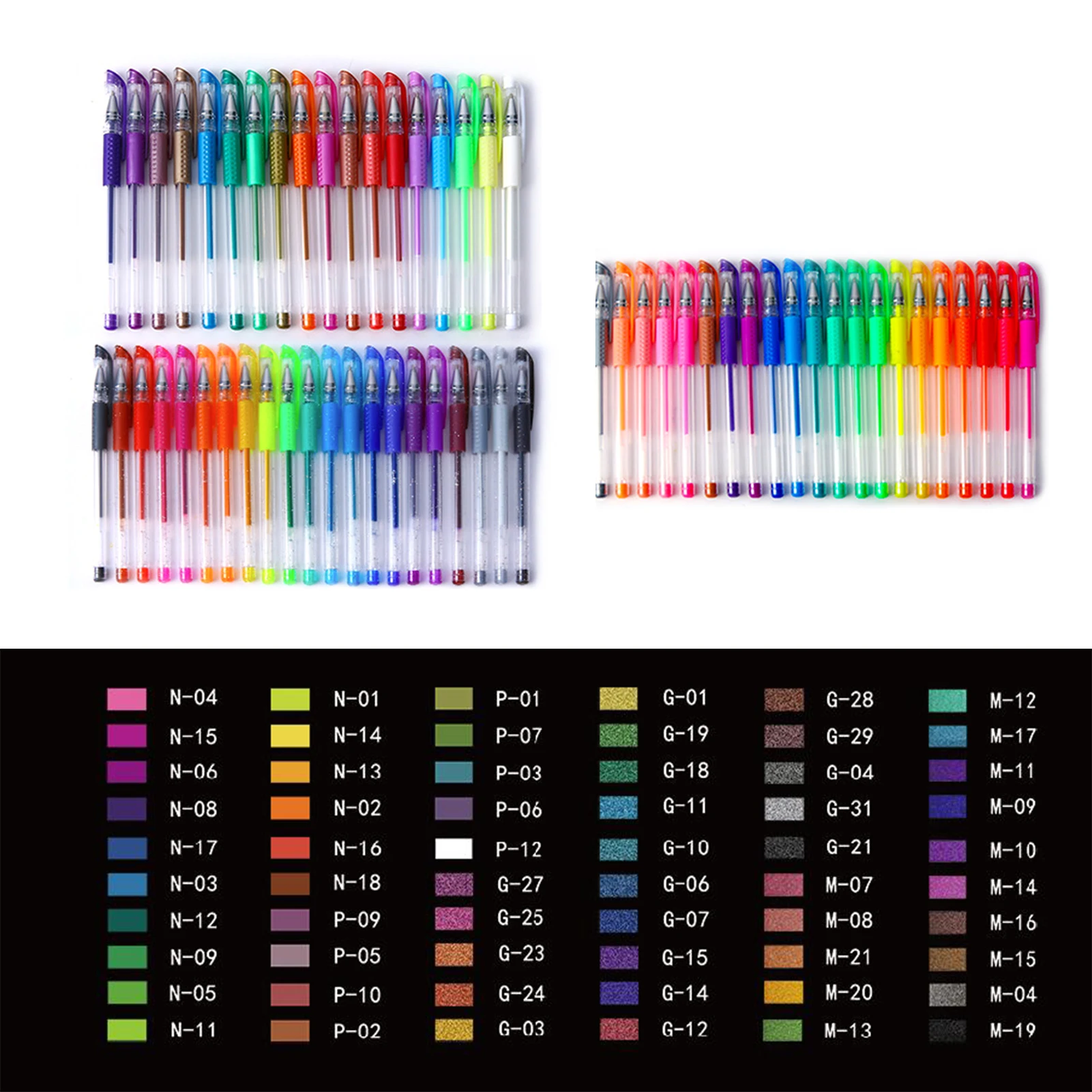 10 Penne Gel Colorate 0.38 Mm - Set Scrittura Fluida Per Scuola, Ufficio, Disegno E Graffiti - Con Astuccio