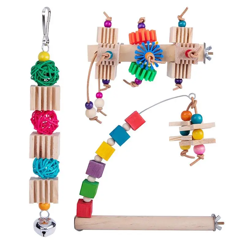 

3 шт., игрушки для жевания попугая